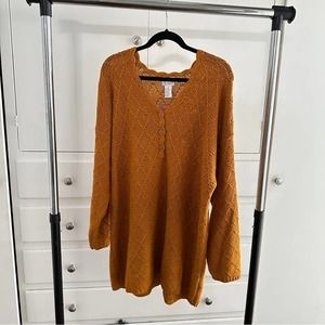 Hasting & Smith marigold knit tunic sweater top plus size 2X